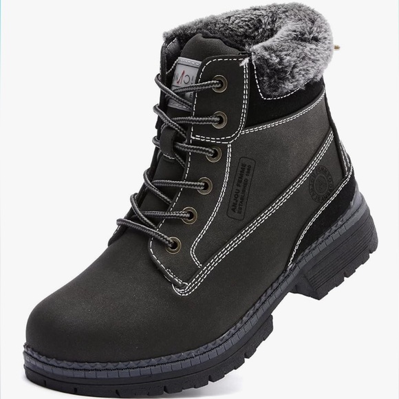Shoes - Womens Black Waterproof Winter Boots